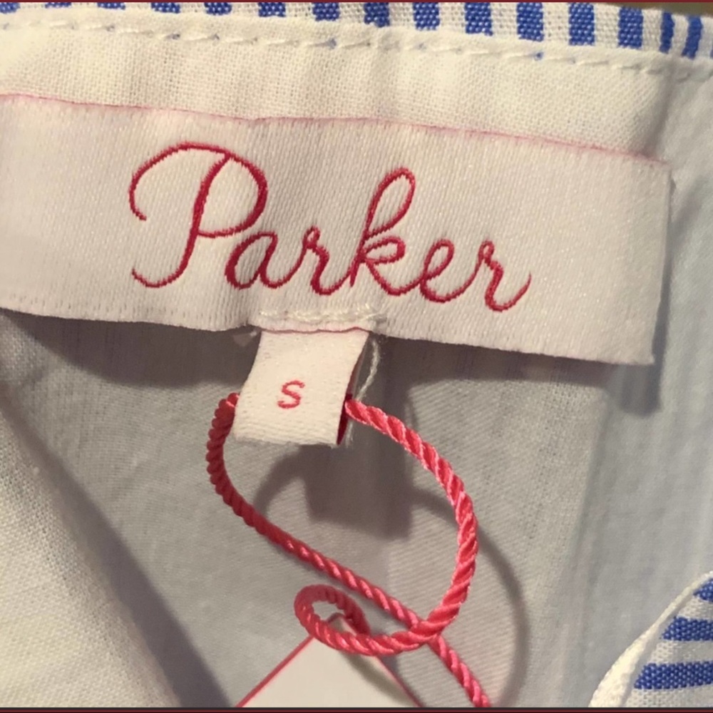 NWT PARKER LOLLIE NAUTICAL RUFFLE STRIPED DRESS S - Picture 9 of 9